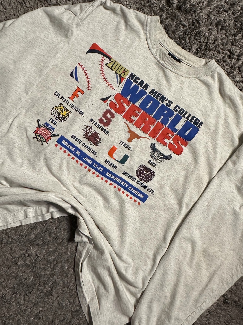 2003 NCAA Men’s College World Series Baseball Long Sleeve Shirt